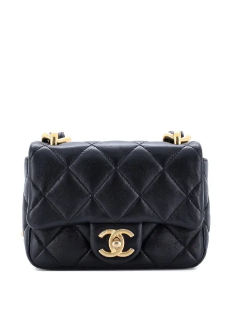 CHANEL Pre-Owned Funky Town Flap Bag Quilted Lambskin Mini shoulder bag Black Z4TAW2GKSZOSY4JF