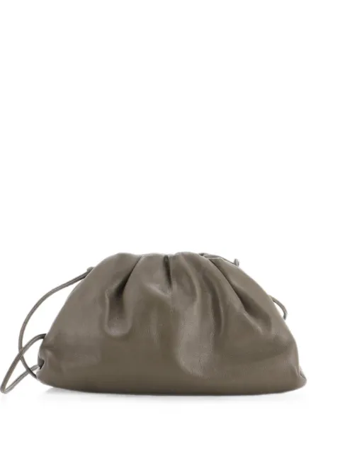Bottega Veneta Pre-Owned The Pouch Leather Mini crossbody bag Green HMKR24JJ3MONVHO8