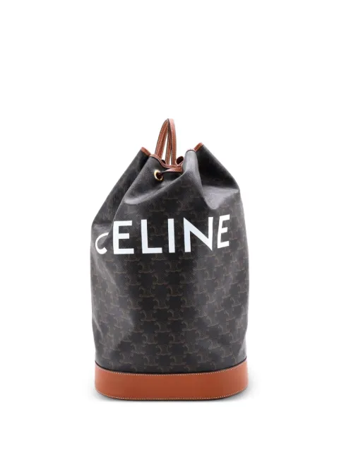Celine Pre-Owned Sailor Bag Triomphe Coated Canvas Medium bucket bag Brown FBYG30YRPODHIQBL