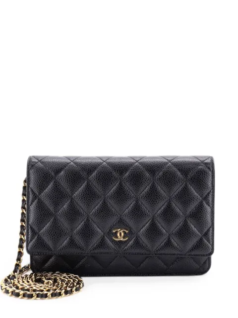 CHANEL Pre-Owned Wallet on Chain Quilted Caviar crossbody bag Black EHZ5CUDKV88R3OYX