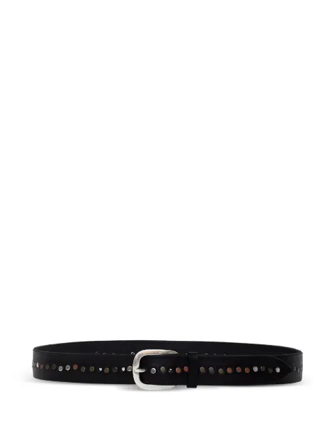 Orciani studded leather belt Black U08425