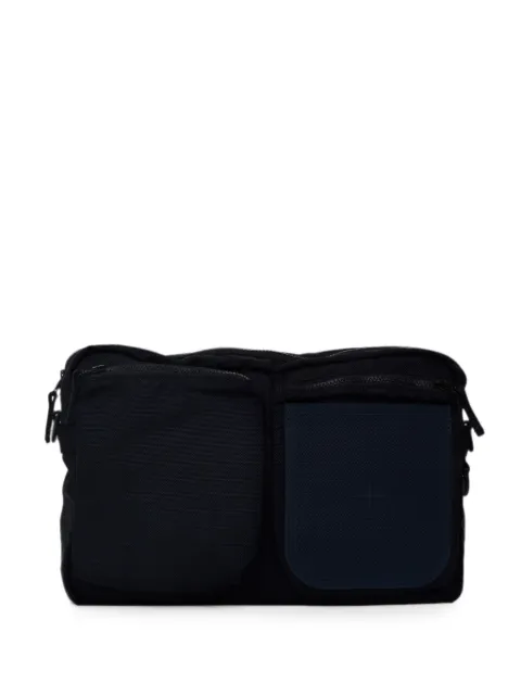 Stone Island 9200006 crossbody bag with pockets and adjustable strap Black L2S159200006S0391
