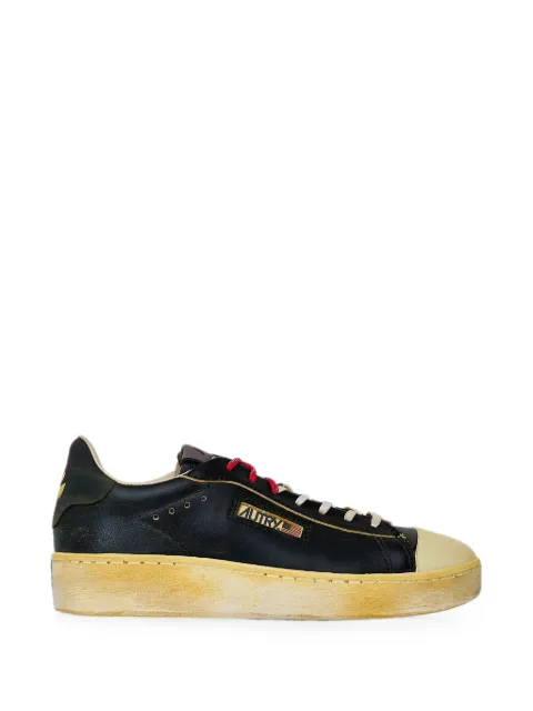 Autry Dallas low super vintage sneakers in black leather Black DVLWOJ01