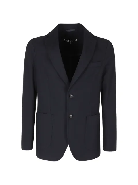 Circolo 1901 fleece notch-lapel cotton blazer Blue CN5370