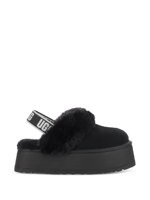 UGG shearling-trim platform slippers Black 1113474