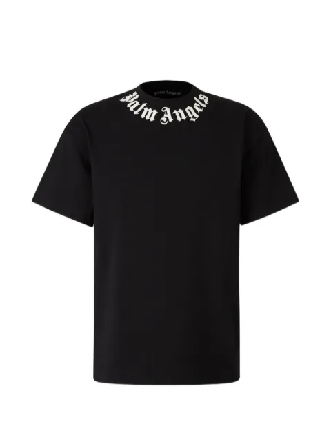 Palm Angels logo-print T-shirt Black PAMAA01JR001