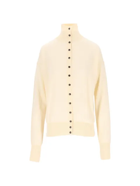 Barena Zea Piuma high-neck button-up cardigan White KND5835
