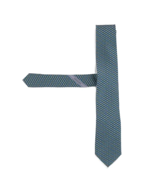 Ferragamo patterned silk tie Green 351436006