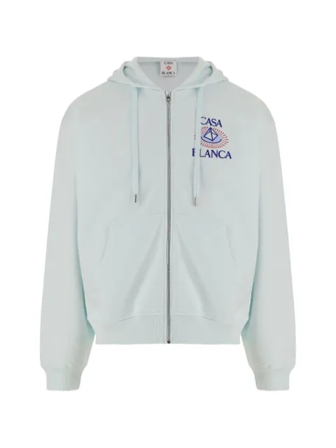 Casablanca Celestial Pyramid zip-up hoodie Blue MAW26JTP512