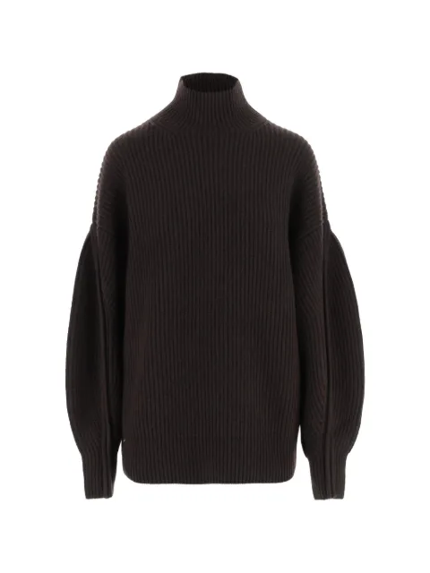 Carven ribbed-knit high-neck sweater Brown 6262K21173CHOCOLATE