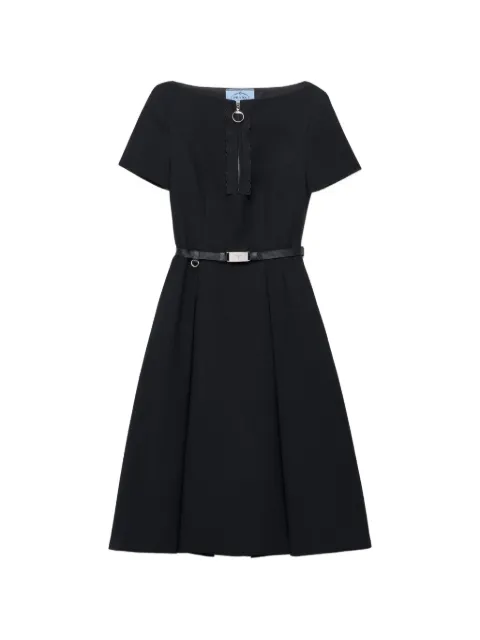 Prada embroidered natté-fabric dress Black P3S96RSOOO155H