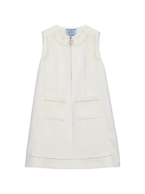 Prada embroidered natté-fabric mini dress White P3S73RSOOO155H