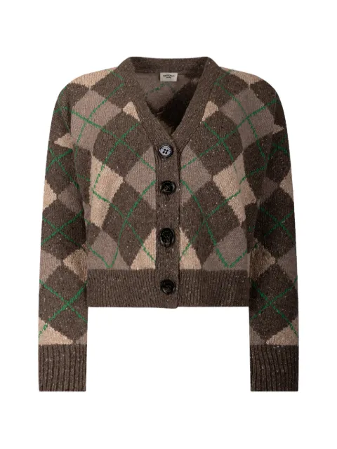 Weekend Max Mara argyle-knit button-up cardigan Brown 5346082600001