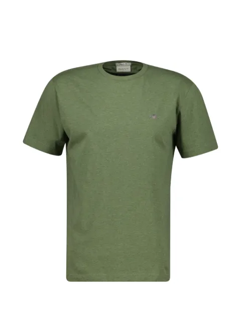 Gant logo-embroidered crew-neck T-shirt Green 2003184391