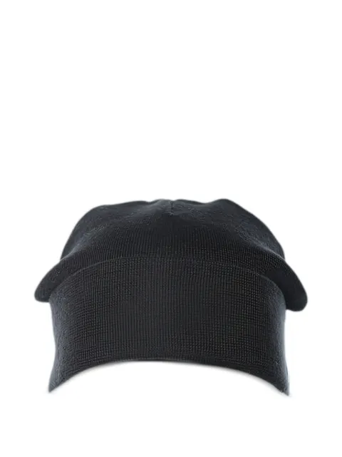 Armani Exchange fine-knit turn-up beanie hat Black XM001636AF1695U