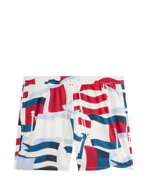 Tommy Hilfiger graphic-print drawstring swim shorts Neutrals UM0UM03491