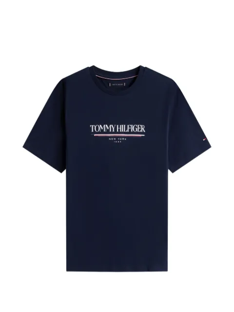 Tommy Hilfiger logo-print cotton T-shirt Blue FMW0MW40324