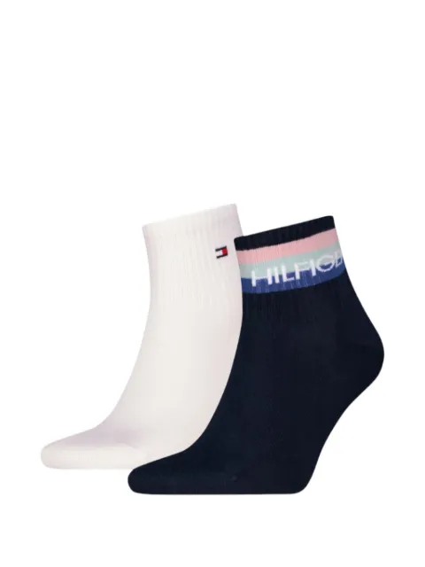 Tommy Hilfiger logo-print striped socks White F701238497
