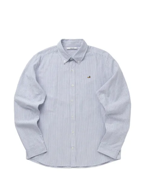Edmmond Studios striped duck-embroidered shirt White 1261002500