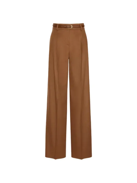 Max Mara wool wide-leg trousers - tobacco Brown 2626136092600