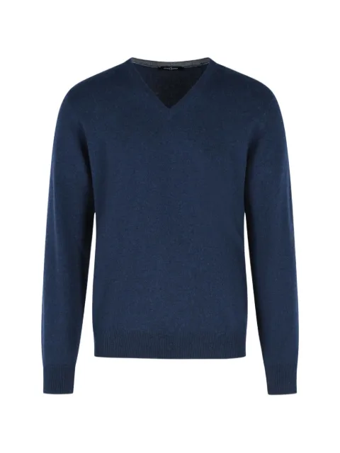Gran Sasso V-neck cashmere sweater Blue 5511515590