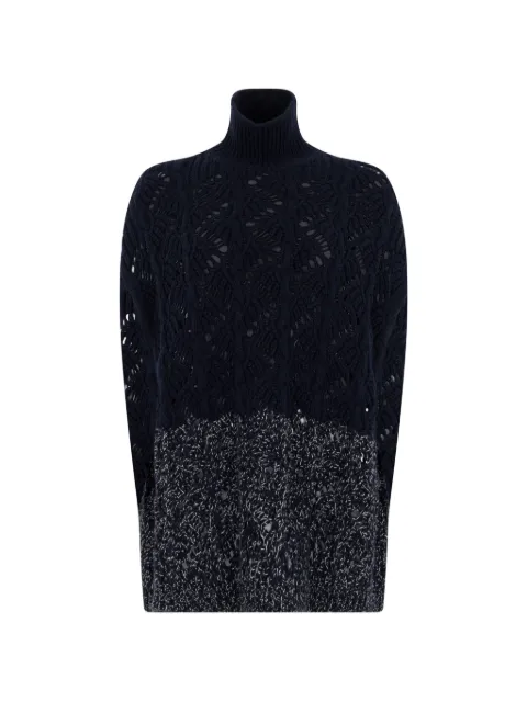 Fabiana Filippi cable-knit high-neck sweater Blue SAD216A899M326