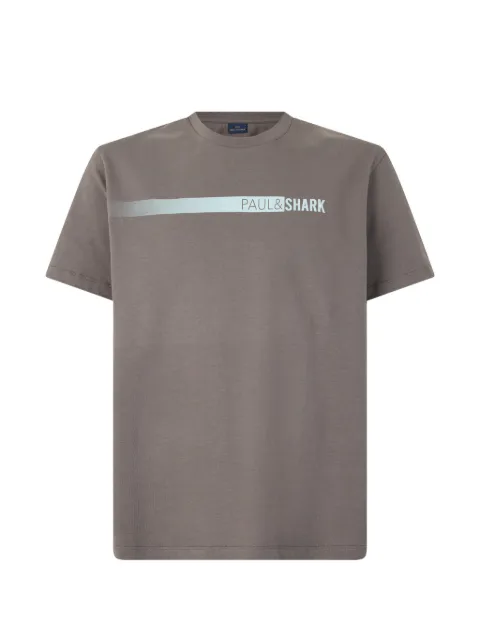 Paul & Shark logo-print cotton T-shirt Grey 25411039