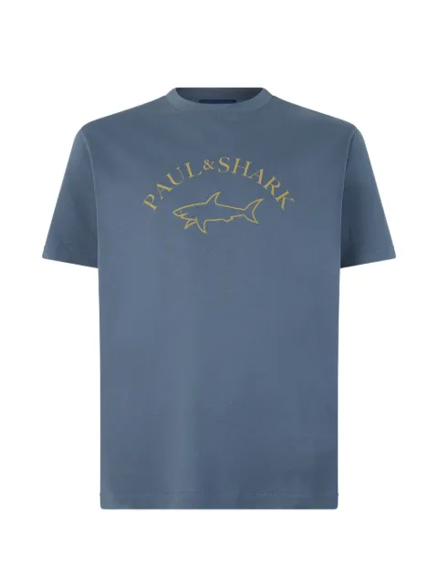 Paul & Shark logo-print T-shirt Blue 24411032