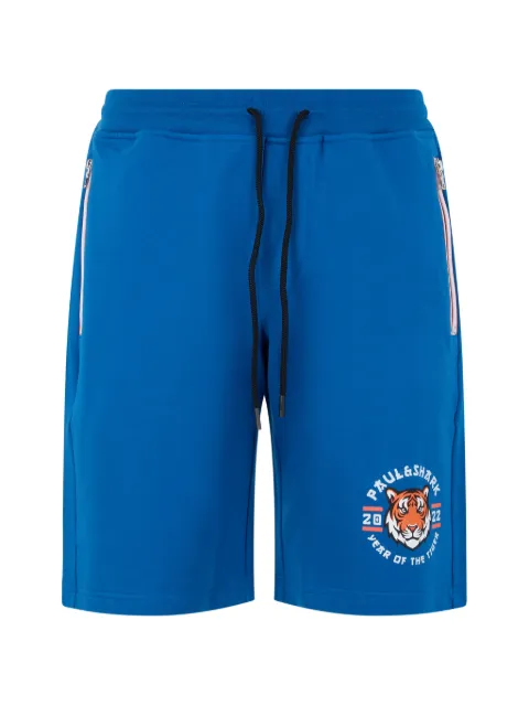 Paul & Shark logo-print drawstring-waist shorts Blue 22411765