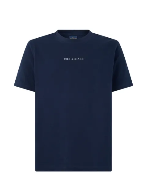 Paul & Shark logo-print cotton T-shirt Blue 25411088