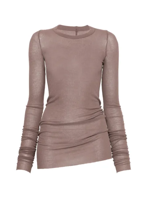 Rick Owens ribbed long-sleeve T-shirt Neutrals RP02F5202RC