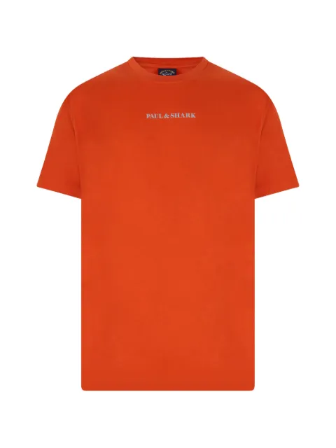Paul & Shark logo-print short-sleeve T-shirt Orange 22411044