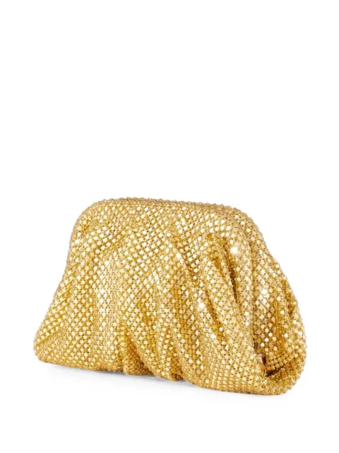 Benedetta Bruzziches Venus crystal-embellished draped clutch bag Gold 0011177