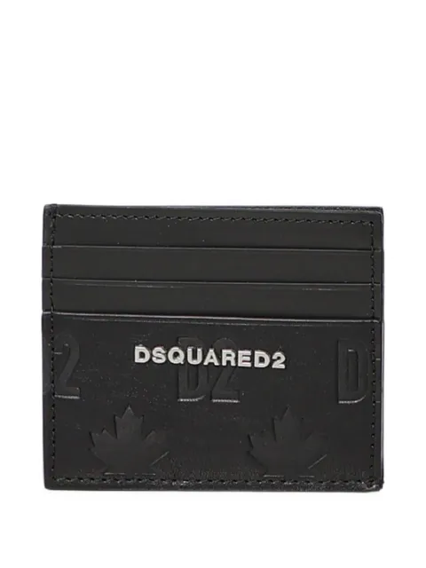 DSQUARED2 logo-plaque embossed cardholder Black CCM00452124