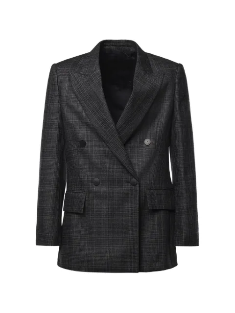 DONDUP check-pattern double-breasted blazer Grey DJ823QF0208DXXX