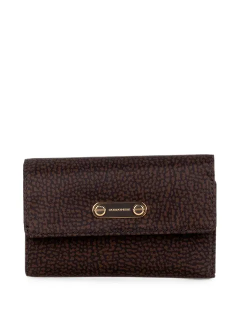 Borbonese eye-of-the-partridge-print logo-plaque wallet Brown 91020099X95219