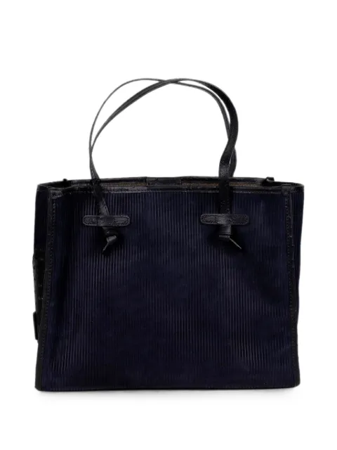 GIANNI CHIARINI Marcella corduroy-effect tote bag Blue BS12470