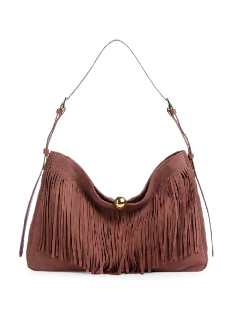 Furla fringe-trimmed leather shoulder bag Brown WB02031BX0906