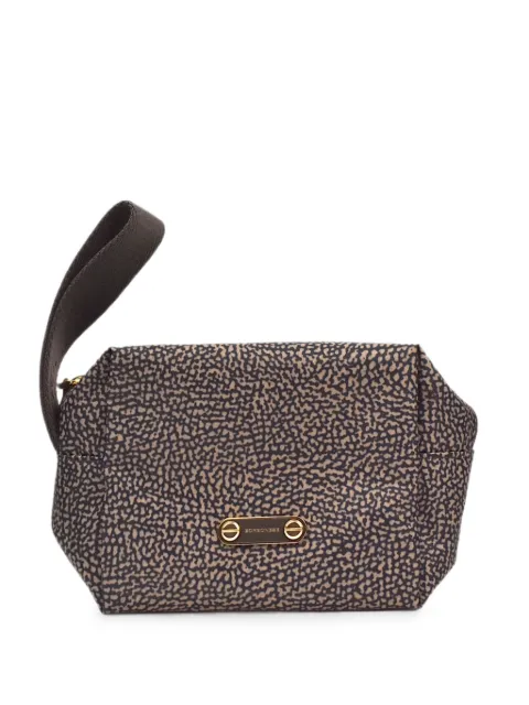 Borbonese O.P. print clutch bag Brown 910200900354M32