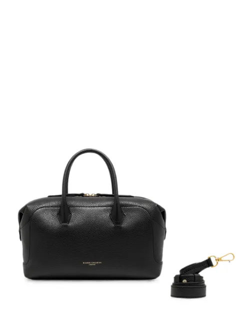 GIANNI CHIARINI Gemma grained leather satchel Black BS12241COMMGRN001