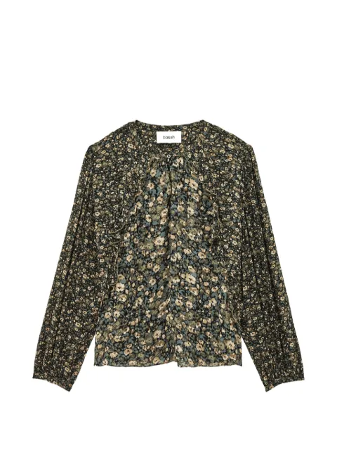 Ba&Sh Cross floral-print ruffled blouse Green 1H26KROS