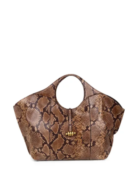 GIANNI CHIARINI snake-effect leather tote bag Brown BS12492PTY206