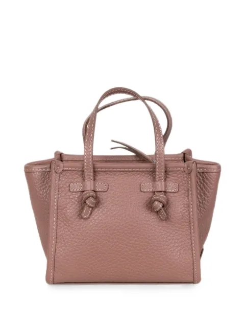 GIANNI CHIARINI Marcella knotted leather mini tote bag Pink BS8065BBLTU14601
