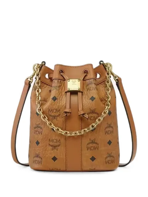MCM Mini Dessau monogram-print shoulder bag Neutrals MWDGADU01CO001