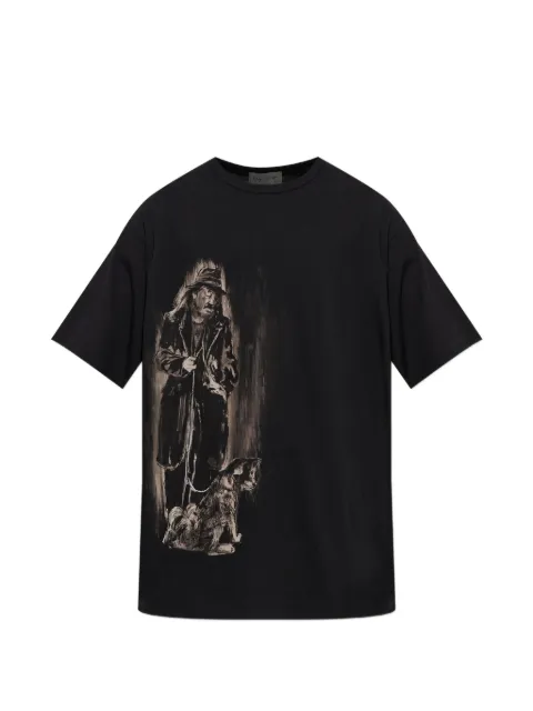 Yohji Yamamoto graphic-print T-shirt Black HWT710901