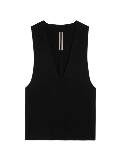 Rick Owens V-neck sleeveless sweater Black RP02F5658CHWSR
