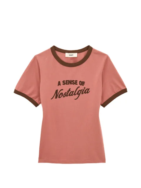 Ba&Sh Rosta slogan-print ringer T-shirt Pink 1H26ROST