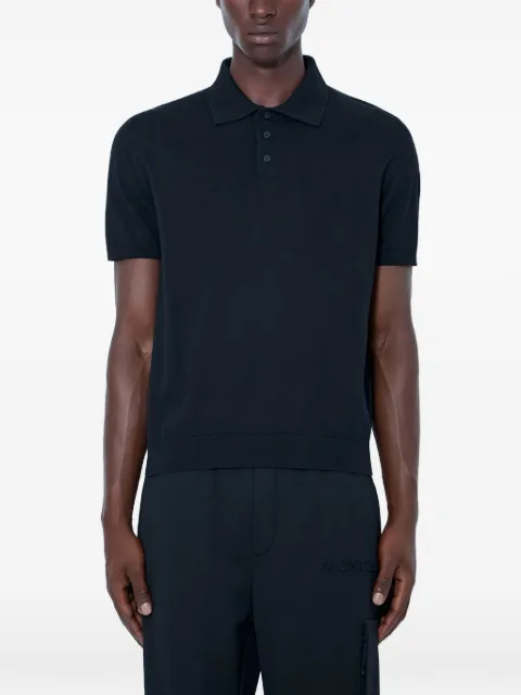 Moncler logo cotton knit polo Black L20919A00003M1367