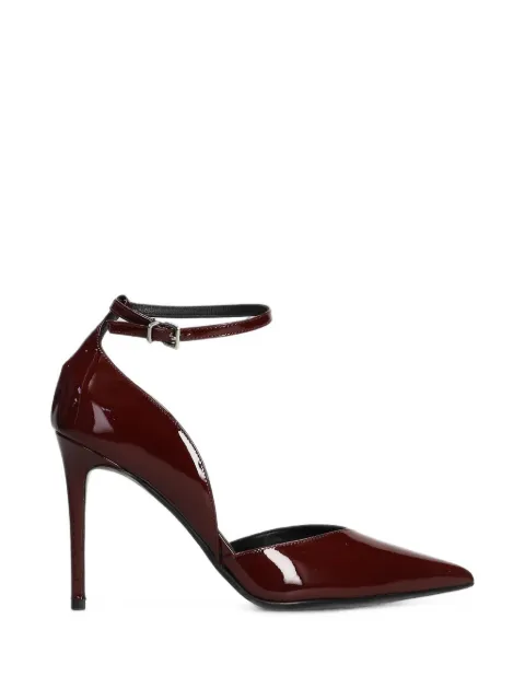 Chantal buckled patent-finish pumps Red 3316