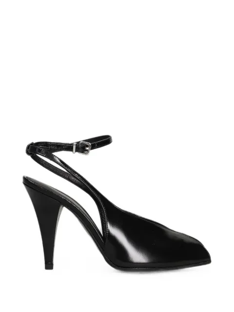 Chantal buckle-fastening peep-toe pumps Black 3388